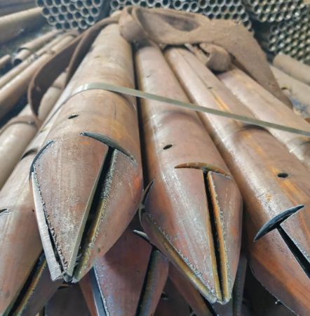 赣州出尖打孔加工无缝注浆钢花管注浆管厂家